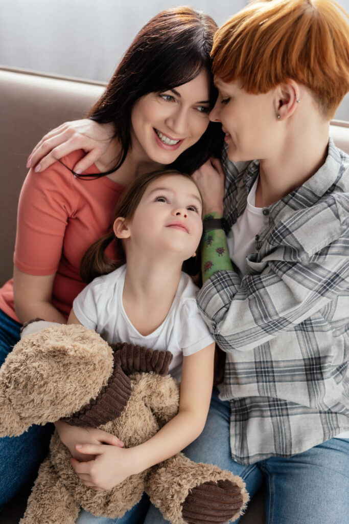 Image of lesbian parents in NYC