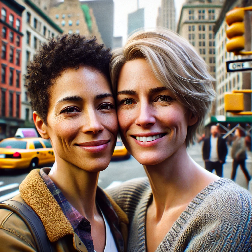 Image of lesbian couple in Manhattan after seeking gay couples therapy in NYC.